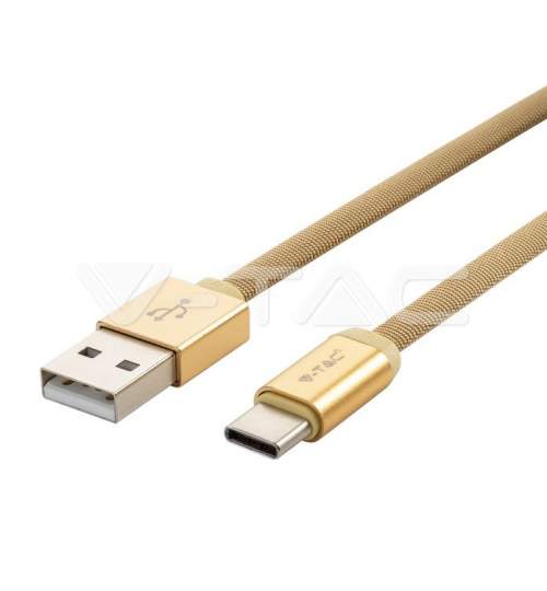 Cablu Tip C USB 1 Metru Auriu Ruby Series COD: 8499 MRA36-060721-11