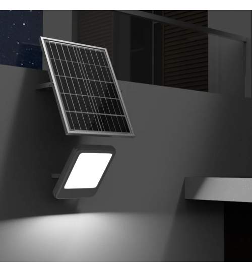 Lampa LED cu panou solar 50W proiector 300W baterie 3,2V/40Ah si suport articulat BK87489 MRA36-180221-4
