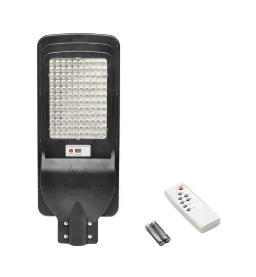 Lampa LED cu prindere pe stalp pentru iluminat stradal 6V/150W cu panou solar si senzor de miscare BK69221 MRA36-180221-2