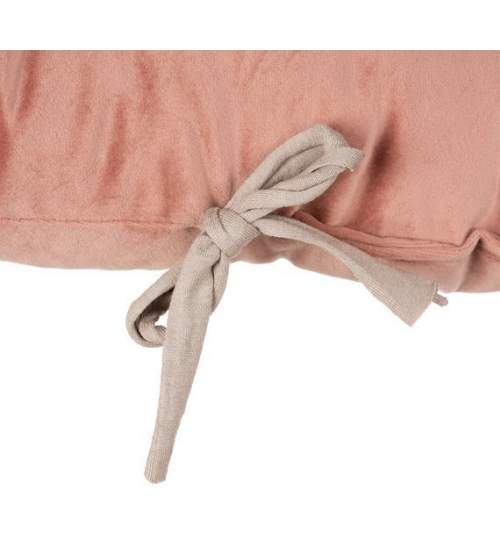 Perna moale din catifea pentru leagan balansoar suspendat de gradina, dimensiune 80x55 cm, roz