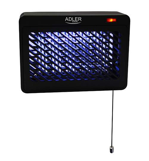 Aparat Insectocutor Adler Lampa UV Anti-Insecte si Muste, Acoperire 30mp, Putere 9W, negru
