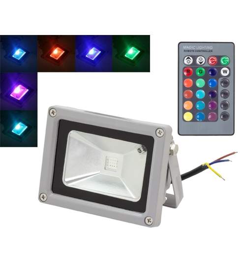 Proiector LED exterior RGB 16 culori cu telecomanda