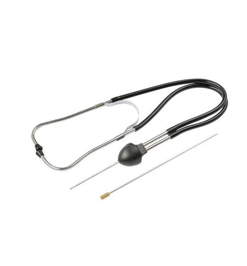 Stetoscop pentru ateliere auto, otel cromat, 320 mm, negru