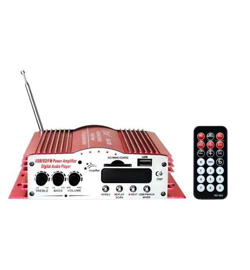 Amplificator Statie Auto, 4x40W, 4 Canale, Voice Kraft 200-MA cu Telecomanda