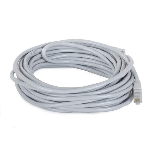 Cablu de Retea Ethernet LAN Mufat CAT6 RJ45, Lungime 10m, gri