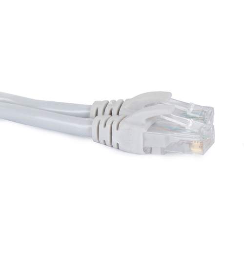 Cablu de Retea Ethernet LAN Mufat CAT6 RJ45, Lungime 15m, gri