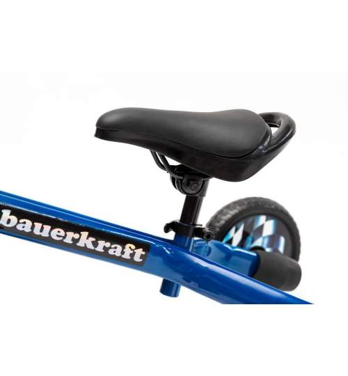 Bicicleta pentru copii Bauerkraft 3in1, cu/fara pedale, cadru metalic, capacitate 25kg, Albastru