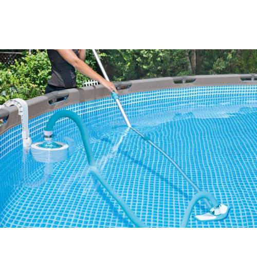 Furtun flexibil Intex pentru pompa de piscina, diametru 38mm, lungime 7.6m, albastru