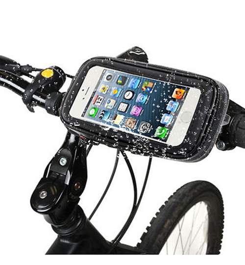 Suport impermeabil pentru telefon smartphone pe ghidon pentru biciclete, motociclete sau ATV