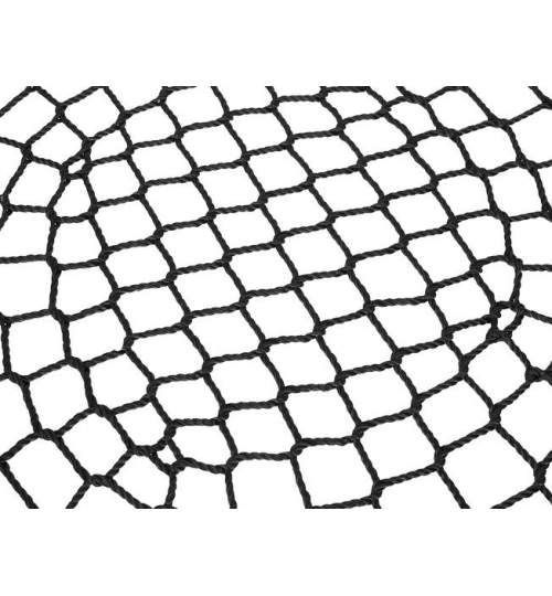 Leagan Balansoar rotund tip cuib Malatec pentru curte, gradina sau terasa, diametru 100 cm, 120 kg, negru