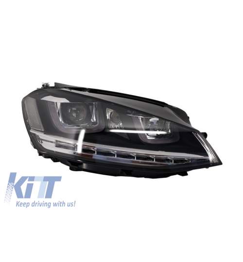 Faruri 3D LED Volan Dreapta VW Golf VII (2012-2017) R-Line LED Semnalizare Dinamica KTX2-HLVWG7RLLEDFWRHD