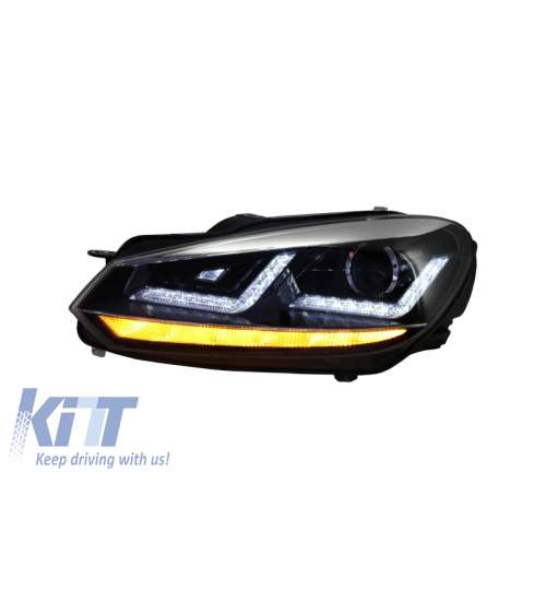 Faruri Osram LED VW Golf 6 VI (2008-2012) Crom LEDriving Semnal Dinamic KTX2-LEDHL102-CM