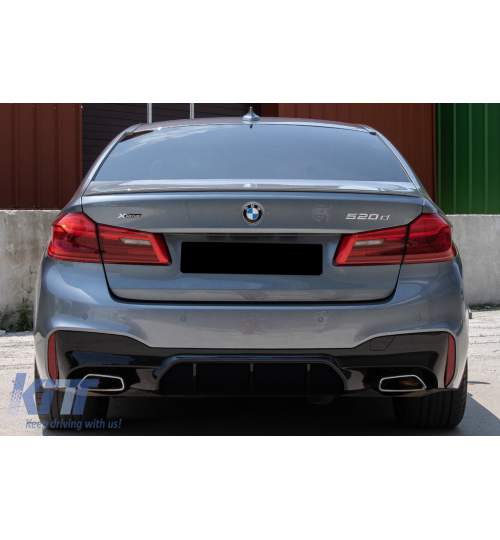 Difuzor Bara Spate BMW Seria 5 G30 G31 (2017+) M Performance Design Negru Lucios KTX2-RDBMG30MPDOPB