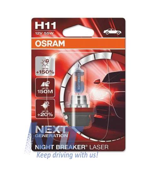 OSRAM Night Breaker Laser Next Gen Bec Auto Halogen H11 64211NL-01B 12V 55W (1 bucata) KTX2-64211NL-01B