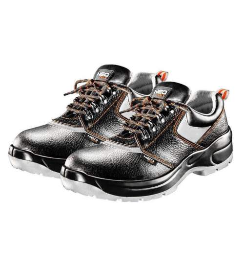 Pantofi de lucru din piele, S1P, SRA, talpici/branturi, marimea 41, NEO MART-82-012