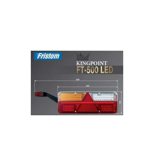 Lampa stop 6 functii stanga Kingpoint FT-500-15LED Fristom (40x15.3) MVAE-1075