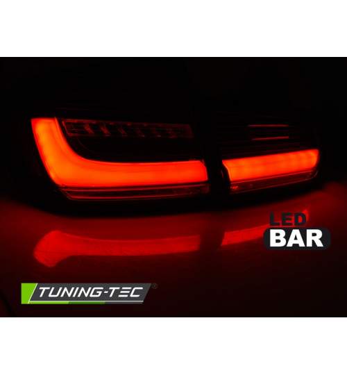 Stopuri LED BAR Compatibil cu BMW Seria 3 F30 11-18 Negru Semnal Dinamic KTX3-LDBMI9