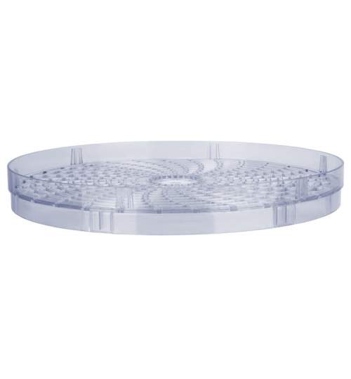 Tava rotunda sita pentru deshidrator de fructe sau legume Malatec, diametru 26.5 cm, transparent