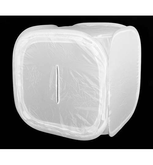 Cort de difuzie pliabil tip cub cu 4 fundaluri 40x40x40cm