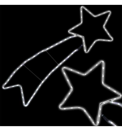 Decoratiune Luminoasa Led tip forma de Cometa, 72 leduri, 106x37, 220v, alb cald