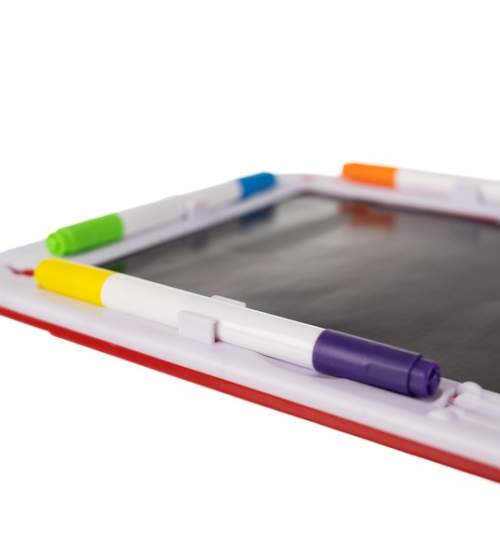 Tableta Grafica Magic Drawing Pad LED pentru Desen, cu laveta pentru curatat, culoare rosu