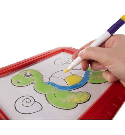 Tableta Grafica Magic Drawing Pad LED pentru Desen, cu laveta pentru curatat, culoare rosu