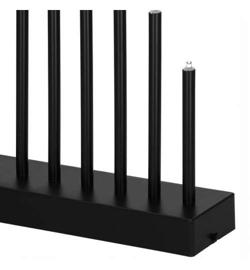 Lumanari decorative negre de Craciun cu 9 LED-uri, 26.5x25x23.5 cm, baterii 3xAA, culoare alb cald
