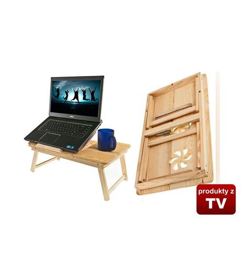 Masa din lemn pliabila si unghi reglabil  pentru laptop de 17