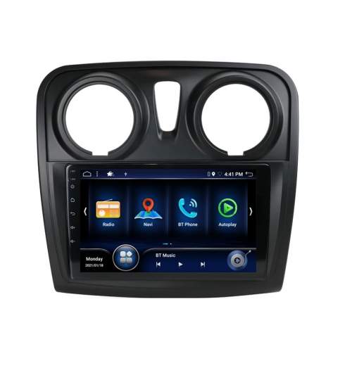 Navigatie Dacia Logan Sandero Dokker Lodgy ( 2012 - 2019 ) , Android , Display 9 inch , 2 GB RAM si 32 GB ROM , Internet , 4G , Aplicatii , Waze , Wi Fi , Usb , Bluetooth , Mirrorlink NAV13-Daciasandero-9inch