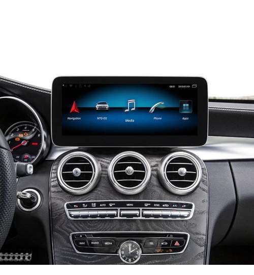 Navigatie Mercedes C Class W205 ( 2015 - 2018 ) , 4 GB RAM + 64 GB ROM , Slot Sim 4G , Android , Display 10.25 