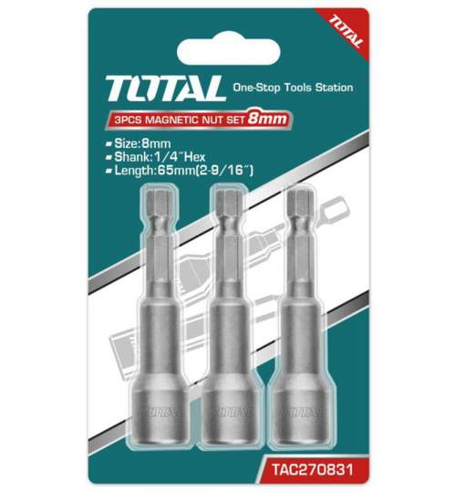 TOTAL - Set 3chei 10mm -1/4 hex - 65mm