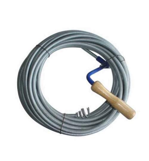 Cablu ( sarpe ) spirala pentru desfundat tevi de scurgere, Strend Pro KPZ, lungime 10 m, cap 2.25 cm, diametru cablu  10mm FMG-SK-221181