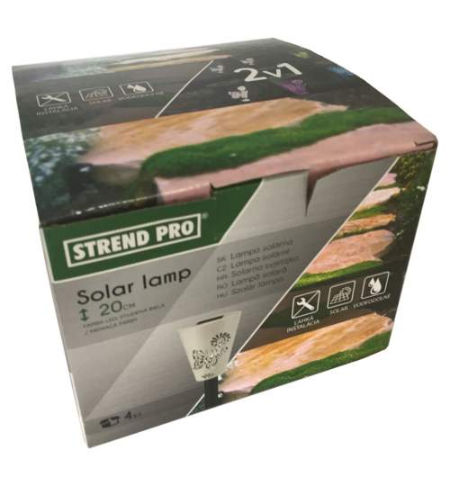 Set 4 lampi solare Strend Pro Sargas, 7x35 cm, 2 LED, 1xAAA FMG-SK-2171104