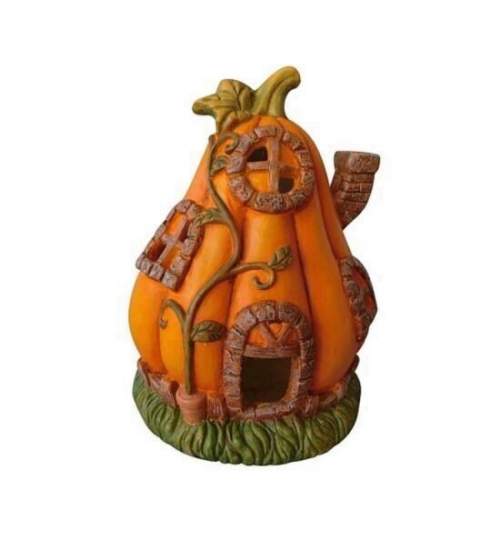 Decoratiune Halloween, Strend Pro Hobbit, casuta dovleac, ceramica, 34 cm FMG-SK-8090470