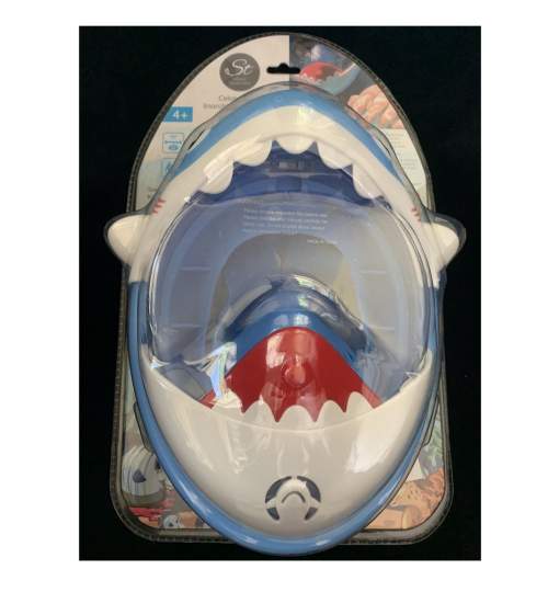 Masca snorkeling pe intreaga fata Strend Pro Shark Blue XS, pentru copii FMG-SK-8050178