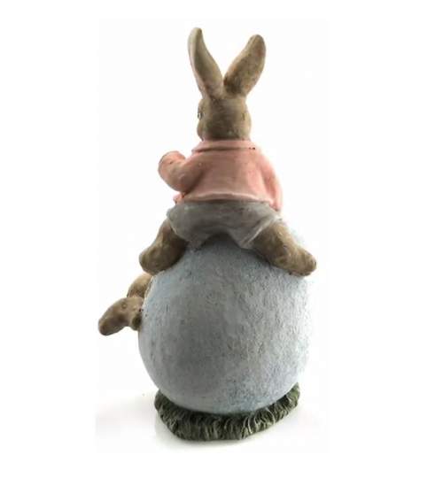 Decoratiune pentru gradina Strend Pro Rabbits Egg Gecco 2418, Ceramic, Led, 26x20x45 cm FMG-SK-8090846