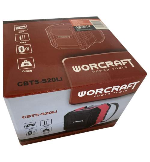 Boxa portabila cu Bluetooth Worcraft CBTS-S20Li, 20V, Heavy-duty, AUX, 1x USB, 15W FMG-SK-114091