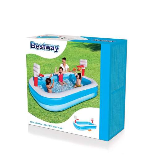 Piscina gonflabila pentru copii, Bestway 54122, cu 2 cosuri baschet si 2 mingi FMG-SK-8050109