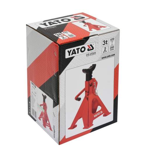 Set 2 suporti pentru auto, Yato YT-17311, capacitate 3 Tone FMG-YT-17311