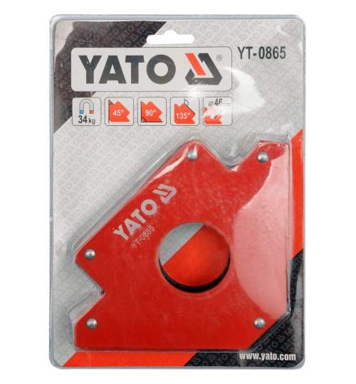 Dispozitiv magnetic fixare pentru sudura, Yato YT-0865, 34 kg, magnetic FMG-YT-0865