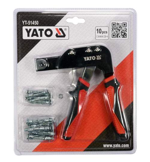 Pistol pentru dibluri Yato YT-51450, cu 10 dibluri FMG-YT-51450