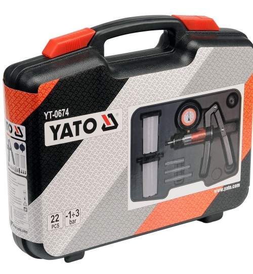 Pompa auto pentru vacuum, Yato YT-0674, 22 accesorii FMG-YT-0674