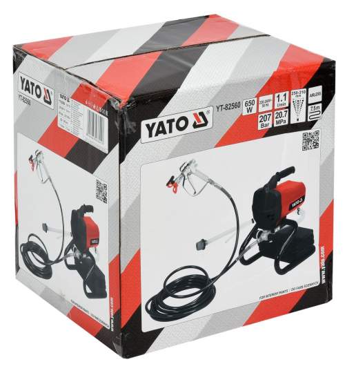 Pompa de vopsit pentru suprafete mari Yato YT-82560, putere 650 W, 1.1 l/min, 207 Bar FMG-YT-82560