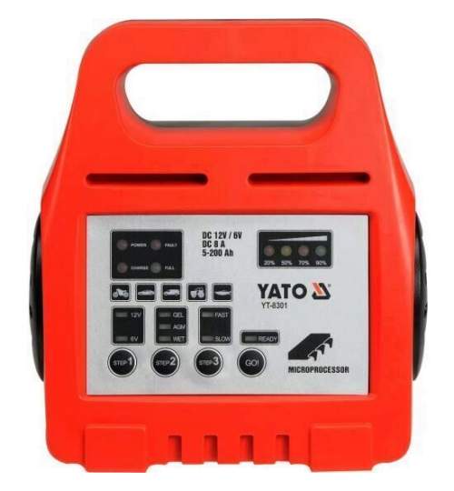 Redresor auto Yato YT-8301, 6/12V, 8A, 5-200Ah FMG-YT-8301