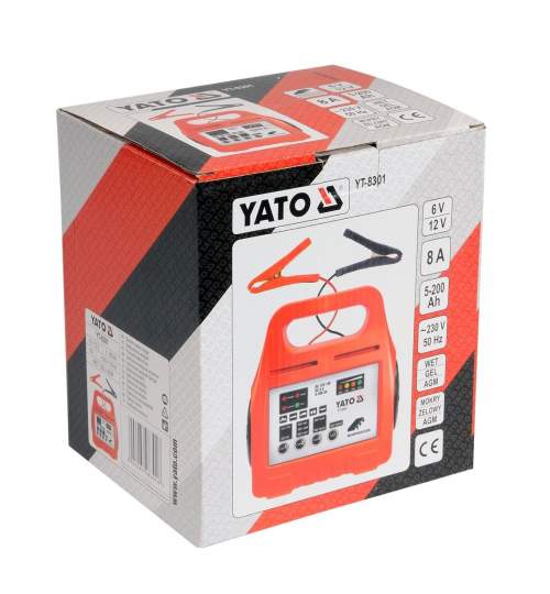 Redresor auto Yato YT-8301, 6/12V, 8A, 5-200Ah FMG-YT-8301