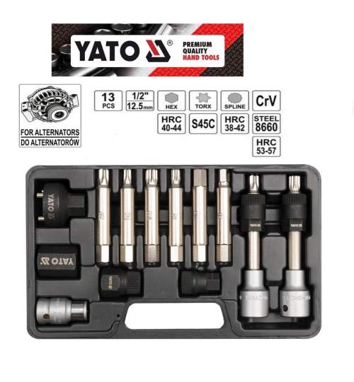 Set chei pentru alternator Yato YT-0421, 1/2, 13 piese FMG-YT-0421