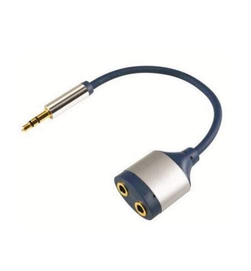 Cablu distribuitor pentru casti Home AC 16M, stereo, conectori auriti, lungime 0.15 m FMG-AC16M