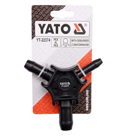 Calibrator cu debavurare, Yato YT-22374, Pentru tevi PEX-AL-PERT, 16-20-26 mm FMG-YT-22374