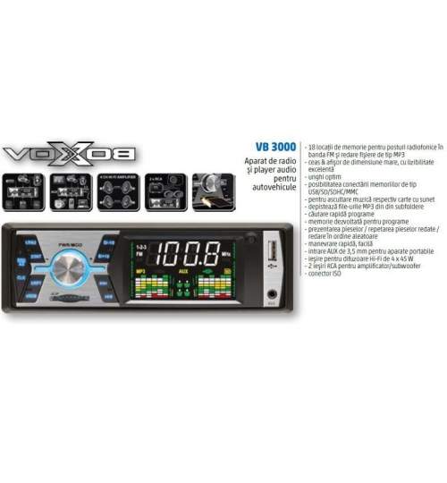 Radio MP3 Player auto Home VB 3000, 4 x 45W, USB, AUX, RCA, SD FMG-VB 3000