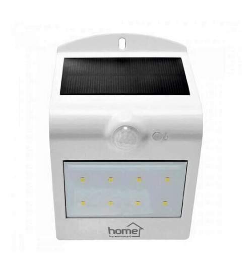 Reflector LED cu panou solar, cu senzor de miscare, Alb Home FLP 2/BK Solar, 1200 mAh FMG-FLP2/WHSOLAR
